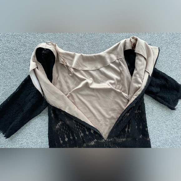 Jessica Howard Black Cocktail Sheath Dress 3/4 Sleeve - Picture 8 of 16